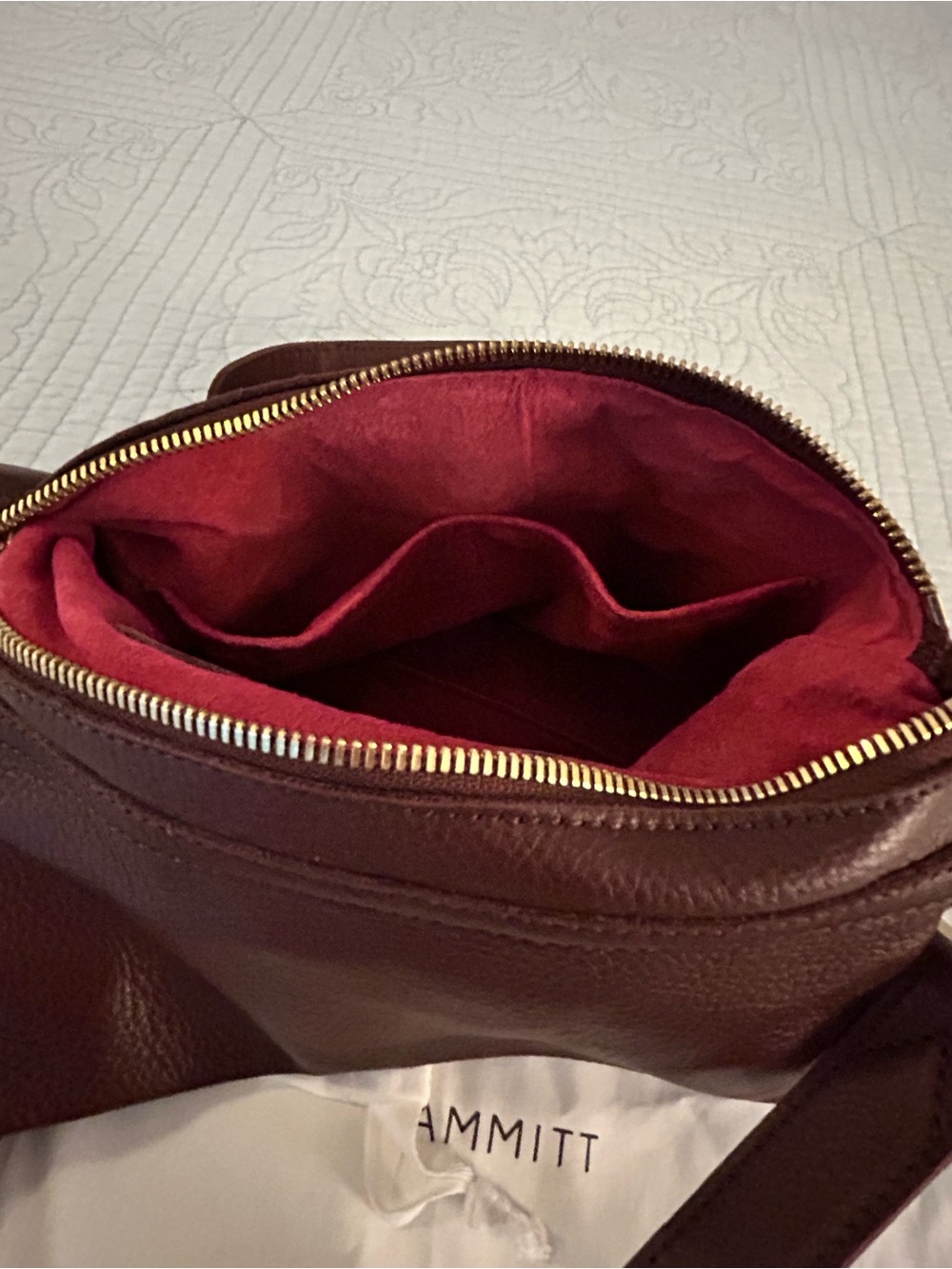 Hammitt Medium VIP cherrywood red pebbled leather crossbody purse, new with tags - Picture 11 of 16